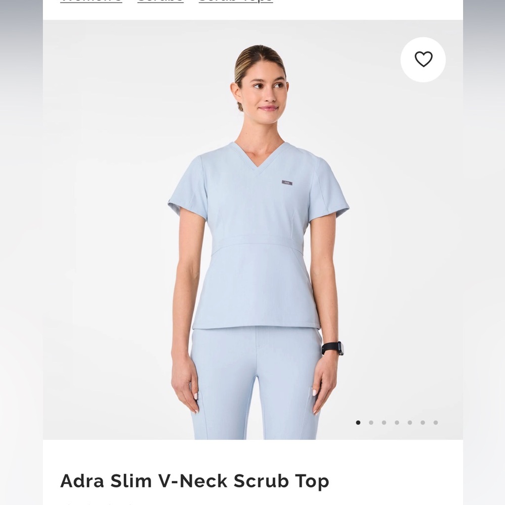 NWT Figs “chambray” scrub top